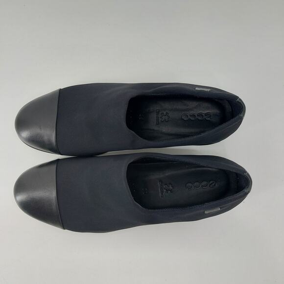 Ecco Goretex Sz 39 (US 8-8.5) Black Slip On Women's Loafers - Picture 4 of 14